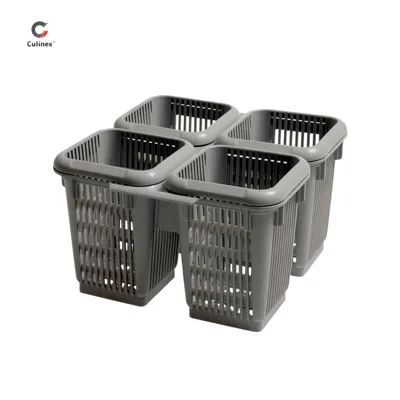 Polypropylene Korb für Geschirrspülmaschine, für Besteckbehälter "4 Fächer", (B x T x H) 217 x 217 x 134 mm