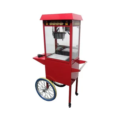 Popcornmaschine, Mobile mit Unterwagen mit Rädern, 1.35 kW, (B x T x H) 560x417x1560 mm