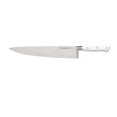 ProCut Marble 255 | Professional Chef's Knife 25.5 cm – Stainless Steel Serrated Blade, White/Marble ABS Handle