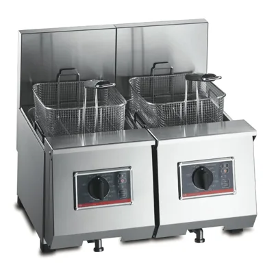 Profi 6 + 6 Elektrická stolní fritéza, Twin Tank, 2 koše, 2 x 4.6 kW, (Š x H x V) 540 x 475 x 455 mm