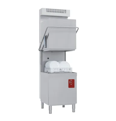 Profi-Haubenspülmaschine | WashPro, mit Wärmerückgewinnung, Korb 500x500 mm, Edelstahl, 8.7 kW, (B x T x H) 710 x 800 x 2229 mm