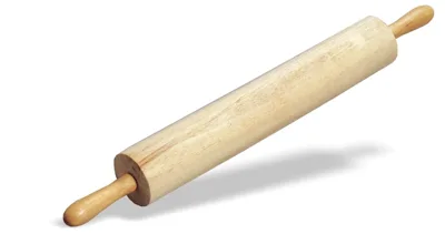 Professional Wooden Dough Roller with Rotating Handles | 675 mm | Solid Wood