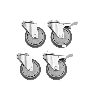 ProKnead RollKit 4 | Caster Set for Dough Kneading Machines – 2 Braked / 2 Unbraked