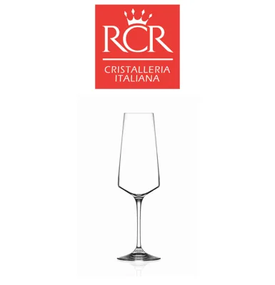 RCR ARIA A36 | Champagnerflöte 360 ml – Luxion® Kristallglas, Made in Italy (6er-Set)