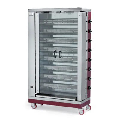 RotoPro Gas 8 | Profi-Gas-Hähnchengrill 8 Spieße – 48 kW, bis zu 40 Hähnchen