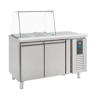 SALADETTE WITH GLASS 2 DOORS-1365x700x1360 mm