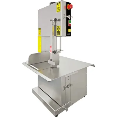 Band Bone Saw with Stainless Steel Housing, 1.1 kW, 400 V, (WxDxH) 670 x 620 x 1150 mm