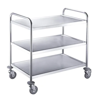 Servierwagen / 3 Böden, Edelstahl, (BxTxH) 860 x 540 x 920 mm