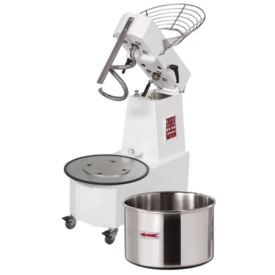 Spiral Dough Kneading Machine 33 Liters Tiltable Head, Removable Bowl, 2 Speeds, - Automatic, Digital, on Wheels 420 x 785 x 700