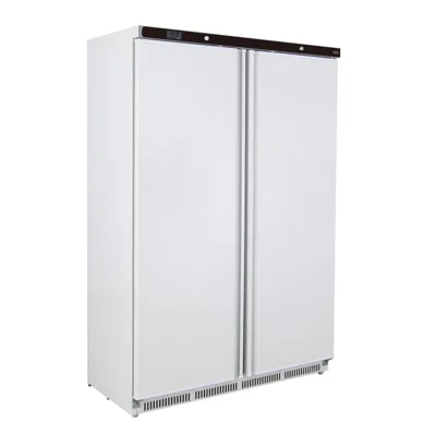 White 2-door freezer cabinet, 744 litres, fan-assisted cooling, (WxDxH) 1215 x 585 x 1853 mm
