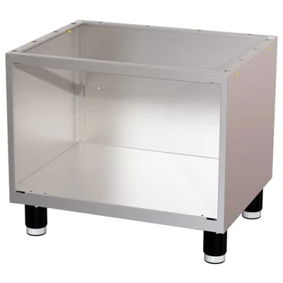 Unterbau aus Edelstahl 660 mm, (B x T x H) 660 x 530 x 570 mm, ohne Türen, verstellbare Füße