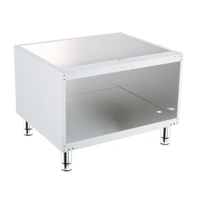 Unterbau aus Edelstahl 800 mm, (B x T x H) 800 x 700 x 600 mm, ohne Türen, verstellbare Füße