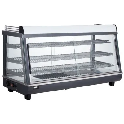 Heated Display Case, 186 L, 3 Shelves, 1.8 kW, (WxDxH) 1214 x 484 x 662 mm