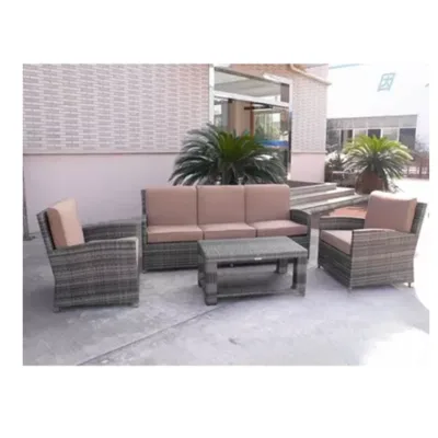 VESTA Loungeset | Aluminum & Rope Weave Honey | 4-piece | Includes Cushions