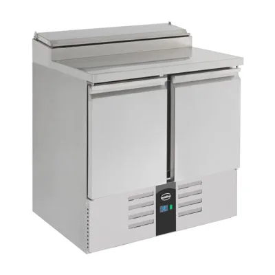 Vorbereitungstisch mit Edelstahldeckel  2 TÜREN 5x1/6GN BEHÄLTER GN BEHÄLTER 903x700x1006