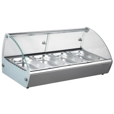 Beheizt Vitrine, 4 x 1/3GN, 0.8 kW, (BxTxH) 840 x 395 x 270 mm