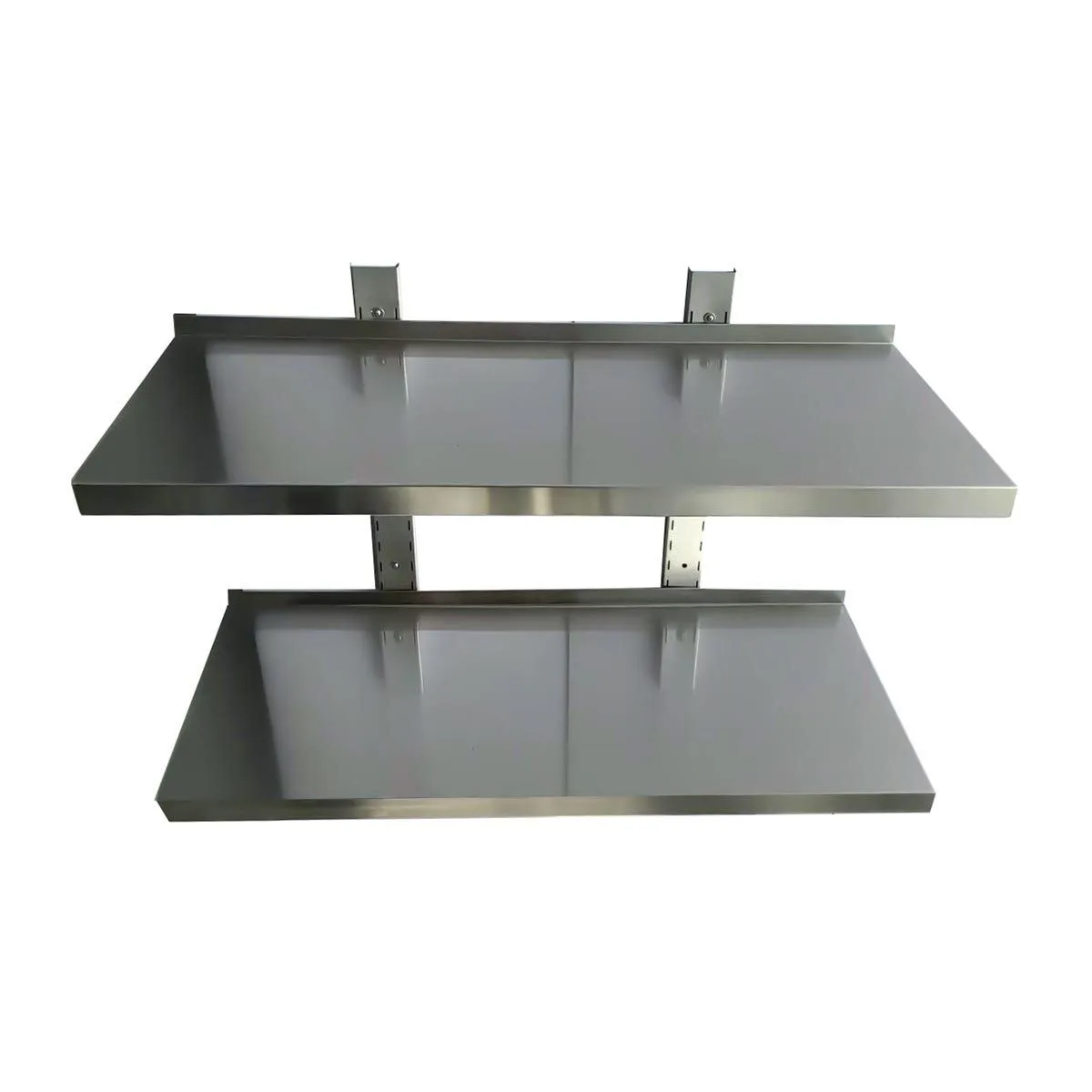 Wall shelf / 2-tier with brackets for wall mounting, 2000 x 300 x 70 mm