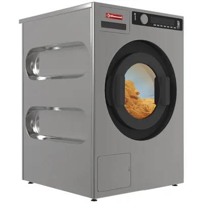 Waschmaschine 6,5 kg "Edelstahl-Titanium", mit Ablaufpumpe 595 x 591 x 865 mm