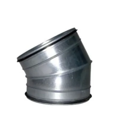 Wickelfalz Dirsek 30° Galvanizli | Ø 100–450 mm seçilebilir | çift taraflı kauçuk conta ile