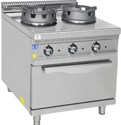 WokMaster Duo 32 kW | Dvojitý plynový wok sporák 800×900×850 mm