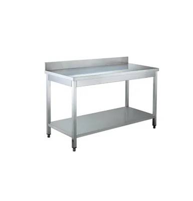 WorkMaster 2060 Pro Wall | Professional Work Table with Base Shelf & Backsplash – 2000x600x850 mm