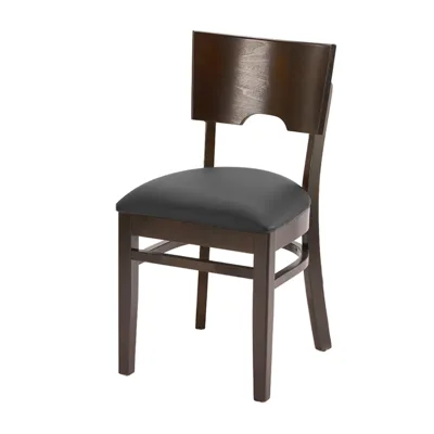 Zeus Restoran Ahşap Sandalye | Koyu Ceviz | 45x50x82 cm | Döşemeli | Bej, Bordo, Siyah veya Kahverengi | 4 Renk Seçeneği
