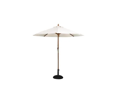Bolero Yuvarlak Güneş Şemsiyesi Krem 2500 mm (Ø) – Ahşap Çerçeve – Y 2370 mm – 4 Renk Mevcut