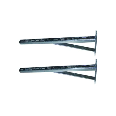 Heavy-Duty Wall Bracket, Electrogalvanised Steel, 400 mm, Profile 27 × 30 mm 2 Pc.