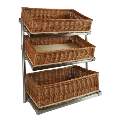 Ekmek Sepeti, 3 Katlı, Yüksek Geniş Model, (GxDxY) 620 x 335 x 760 mm