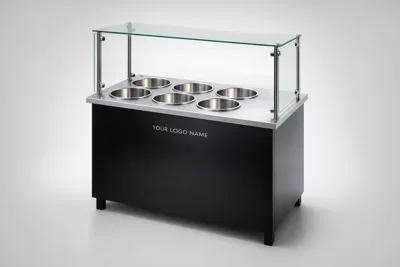 Culinex GastroLine 6 – Premium 6-fold Soup Bain-Marie with Water Bath System Granite Elegance Meets Gastro Performance – Customizable with Your Logo – 1200x800x1312 mm