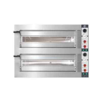 Cuppone Pizza Fırını Tiepolo 435 İki Bölmeli – Profesyonel Taş Fırın 400 °C, 4+4 x Ø 350 mm / 1+1 x Ø 500 mm / 1020 x910 x730 mm