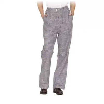Women's Chef Pants Pepita Black/White 240 g/m² – Tailored Fit | Customizable | Washable at 90°