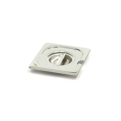 Deckel für GN Behälter - 1/6 GN - 176x162x23mm - Edelstahl mit Löffelgriff Platz