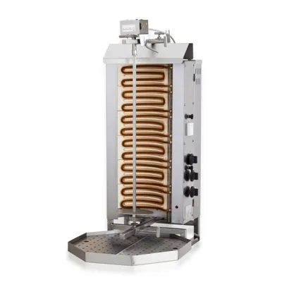 Döner Grill Gyros Grill 6 Heating Zones, Motor Position Top, (WxDxH) 440 x 550 x 1100 mm