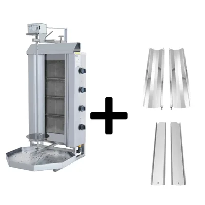 DönerMaster Pro 50 SafeLine Plus | Doner Grill Gas with Doors & Protection – 50 kg, 545x640x1140 mm