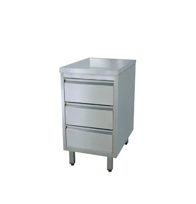 DrawerPro 870 Gastro GN | Professional Stainless Steel Drawer Cabinet – 3 Drawers, GN-Compatible, 800x700x870 mm