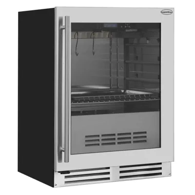 Dry-Age skříň 127 l, černá/nerez, nucená cirkulace (Umluft), LED, digitální (LCD), uzamykatelná, automatické odmrazování, (ŠxHxV) 595 x 570 x 820 mm