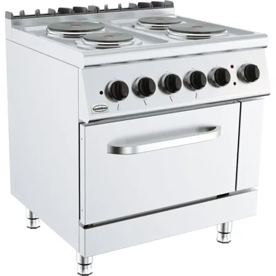 Electroherd 4 Platten mit Electric Backofen, 18 kW, (B x T x H) 800x700x900 mm