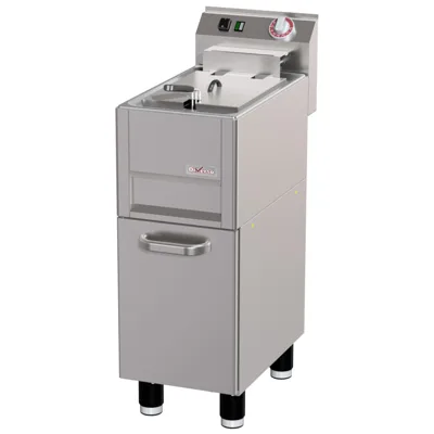 Elektrická fritéza 13 litrů na podstavci, 9,9 kW, (Š x H x V) 330 x 600 x 880/900 mm, nerez