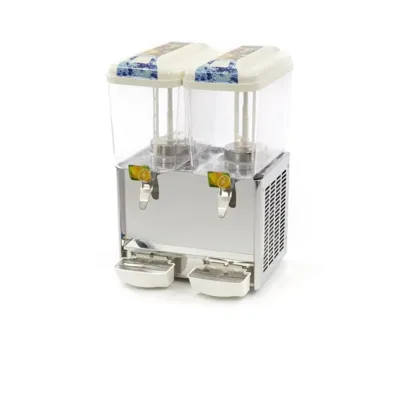 Elektrischer Getränkespender mit Rührmechanismus 2 x 18 Liter | Edelstahl | 230V | 7-12°C
