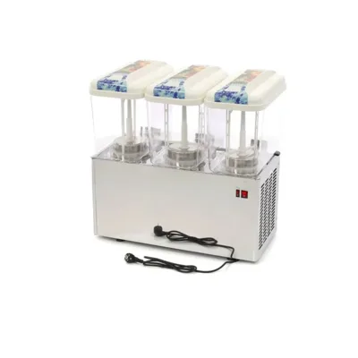 Elektrischer Getränkespender mit Rührmechanismus 3 x 18 Liter | Edelstahl | 230V | 7-12°C - 730x450x700 mm