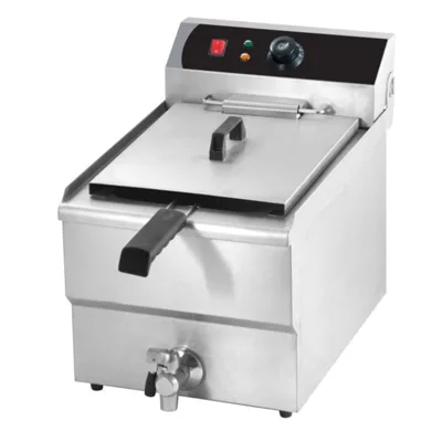 Elektrická fritéza 10 L, 5 kW, 1 koš, (Š x H x V) 340x560x380 mm