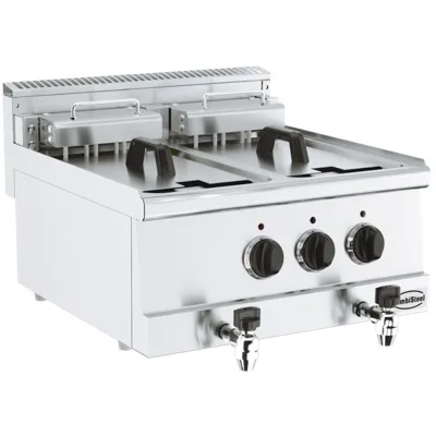 Elektrická fritéza 2x10 L, 15 kW, 2 koše, (Š x H x V) 600x600x300 mm