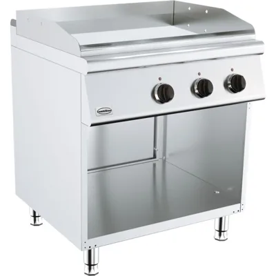Elektrogrillplatte, Chrom, 7,2 kW, (B x T x H) 800 x 700 x 900 mm