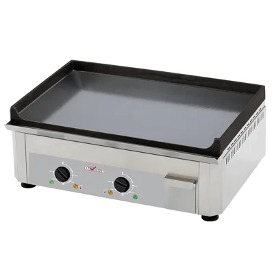 Elektrikli çift ızgara plakası, emaye, 600 x 400 mm, 3,5 kW, (G x D x Y) 600 x 475 x 230 mm