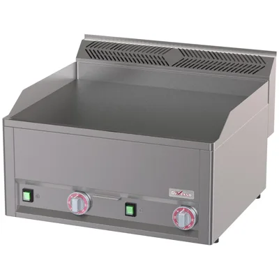 Elektro Grillplatte doppelt, glatt, 6 kW, (B x T x H) 660 x 600 x 290 mm, Edelstahl