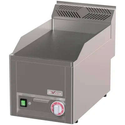 Elektro Grillplatte glatt, 3 kW, Edelstahl, (B x T x H) 330 x 600 x 290 mm