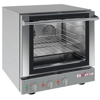 Elektrikli Konveksiyon Fırını 4x 460x340 mm, Salamander Fonksiyonlu, (G x D x Y) 590 x 650 x 575 mm, Paslanmaz Çelik, 3,6 kW