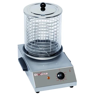 Elektro-Würstchenwärmer 2 Fächer, Pyrex-Glashülse, 0,65 kW, (B x T x H) 260 x 380 x 400 mm