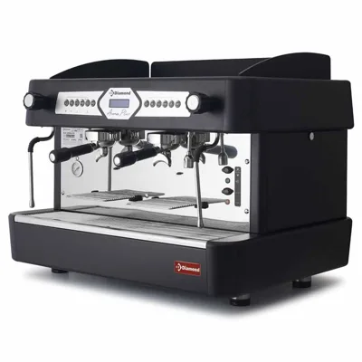 Espresso Makinesi Aroma Line, 2 gruplu, otomatik ekranlı, siyah, 11 litrelik bakır kazan, 3,7 kW, (G x D x Y) 750 x 600 x 595 mm, 230 V